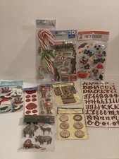 Lot Of 10 Sticker Packs 3D, Puffy & Regular For Scrapbooking And Crafting