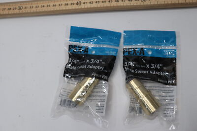 (2-Pk) Apollo Male Sweat Adapter Brass 3/4 PEX-A Barb x 3/4 1004-706-356