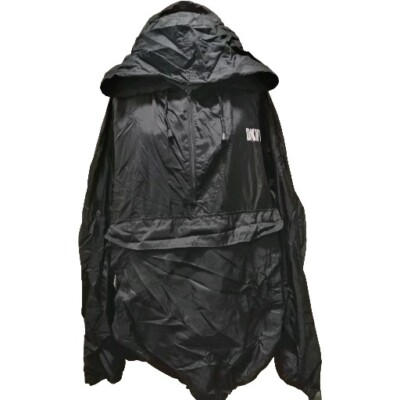 Vintage DKNY Windbreaker Jacket Mens L Black Pullover