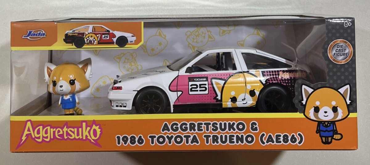 NEW 2023 Jada Hollywood Rides Sanrio Aggretsuko 1986 Toyota Trueno