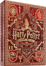 Harry Potter Red Premium Playing Cards, Poker Size Standard Index by Theory11