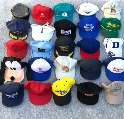 Vintage Hat Cap Lot Trucker Snap Back Strap Reseller Bundle 80s 90s 00s Y2K D5