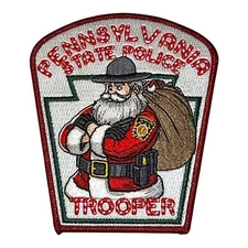 Pennsylvania State Police Trooper Christmas 2024 Holiday Police Patch PA