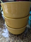 4 Fiesta Ware Medium Serving, Soup, Cereal Bowls Sunflower Yellow Color