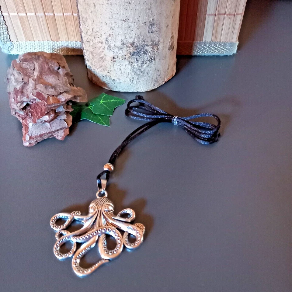 Kette mit großem Anhänger Krake Oktopus Seemannskette (191) - Bild 3 von 4