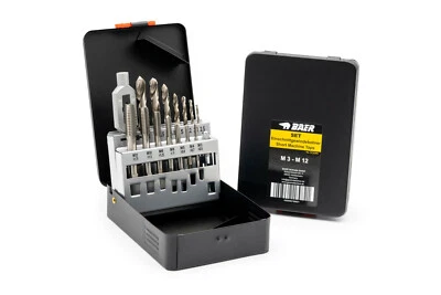 Gewindebohrer Set BAER M3 - M12 Einschnittgewindebohrer + Kernlochbohrer Gewinde