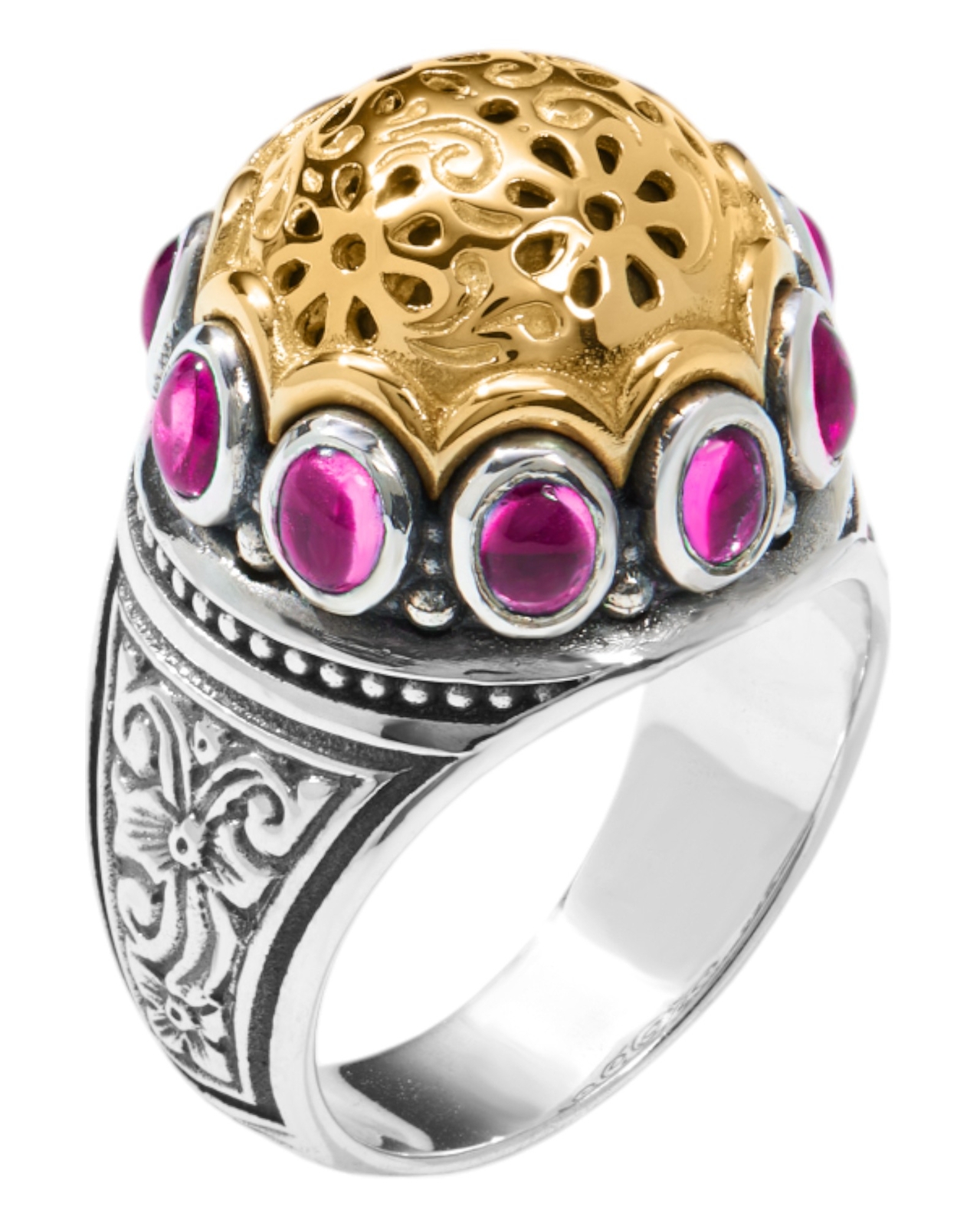 Konstantino Dome Sterling Silver 18k Gold - Corundum Ring DKJ977-538 S6 136390₽