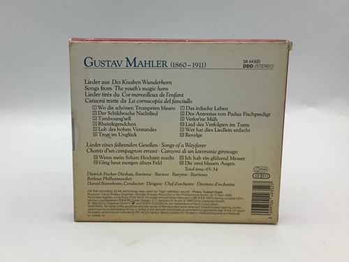 Sony Classical Fischer-Dieskau/Barenboim Mahler Songs CD - Picture 2 of 10