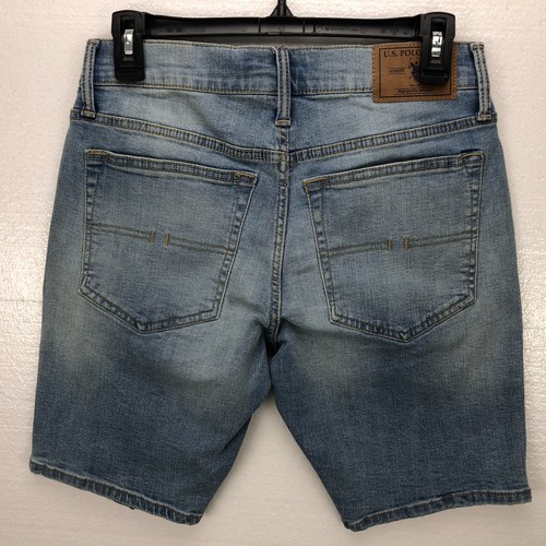 Nuevo U.S. Polo Assn 28W Azul Cinco Bolsillos Frente Plano Para Hombre Pantalones Cortos Informales - Imagen 3 de 6
