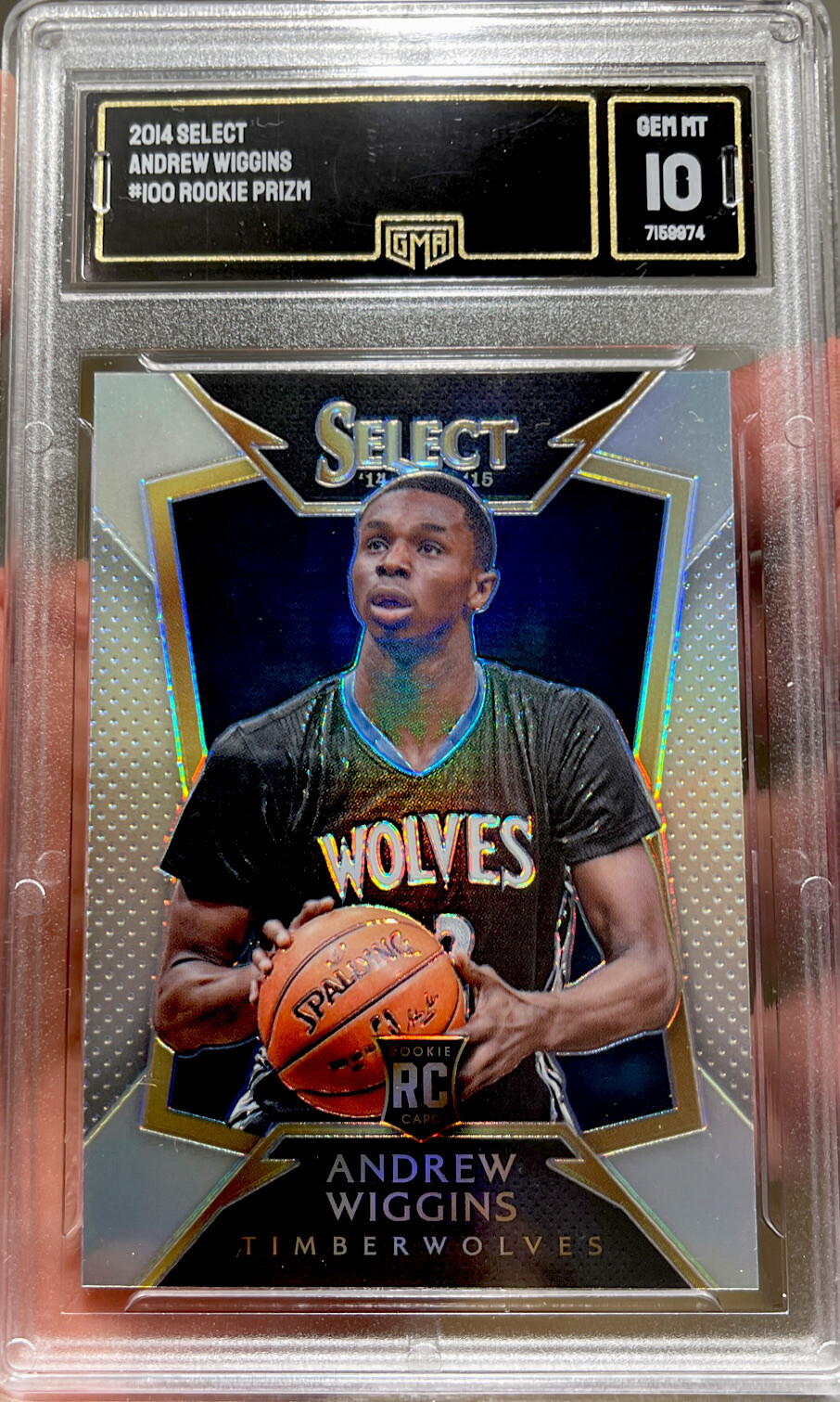 2014 Select Silver Prizm Rookie Andrew Wiggins 10 Gem Mint Concourse SP warriors
