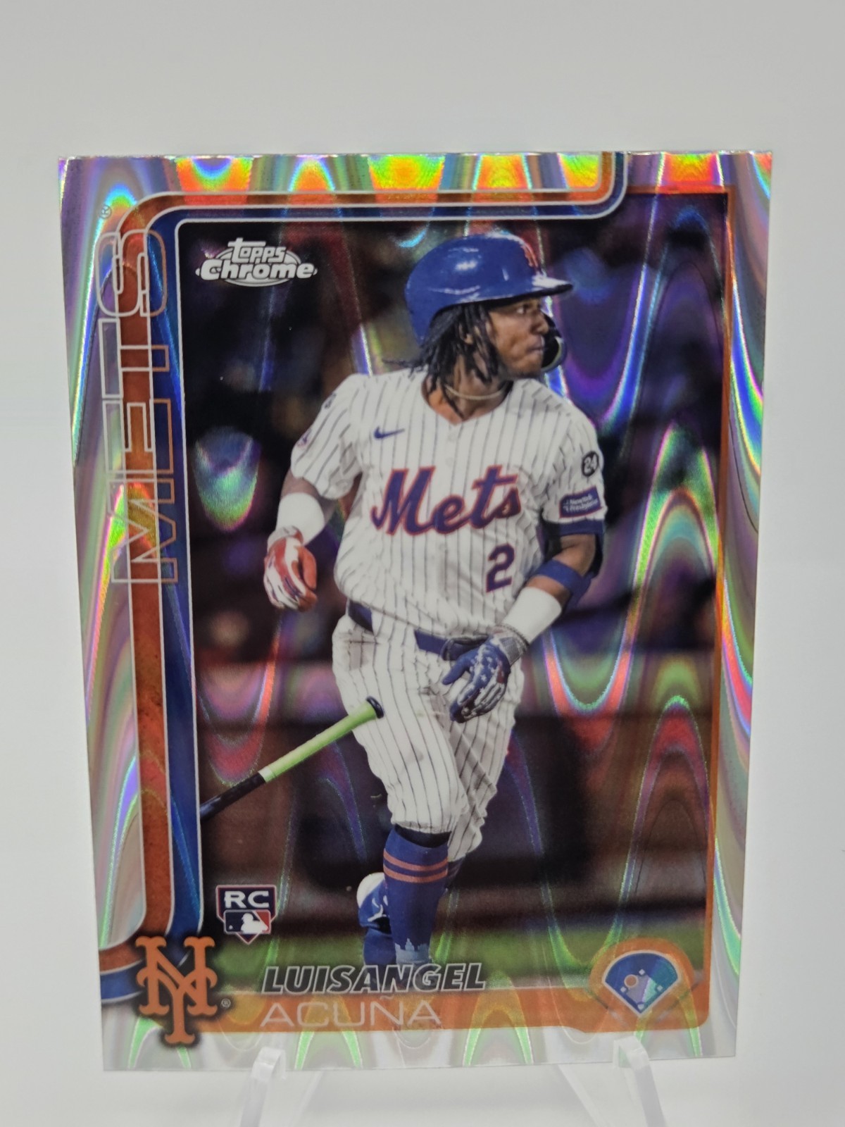 2025 Topps Chrome Luisangel Acuna (RC) Raywave Refractor New York Mets #56