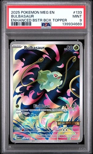 PSA 9 Bulbasaur #133 2025 Pokemon Meg En-Mega Evolution 139934669