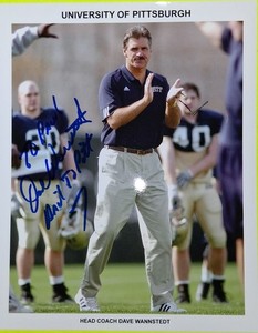 Dave Wannstedt Autographed 8x10 Media Photo University Of Pittsburgh Panthers...