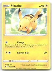 Pikachu 065/202 Sword & Shield Base Set Common