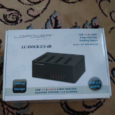 LC-Power Dockingstation USB 3.0/eSATA 4-Bay 2,5''/3,5''HDD/SSD LC-DOCK-U3-4B (4260