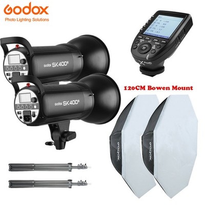 US 800w 2x Godox SK400II Studio Flash Strobe Light+Xpro-C+120cm Softbox Fr Canon