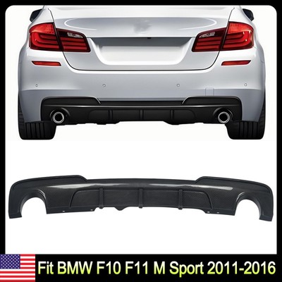 Carbon Look ABS M Sport Rear Bumper Diffuser For BMW F10 F11 530i 535i 2010-2016
