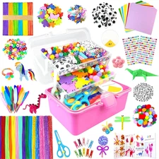 Arts and Crafts Supplies for Kids Crafts Kit with Pipe Cleaners DIY Crafts for K