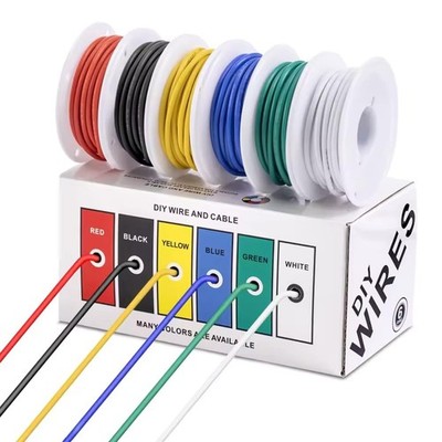 22 awg Wires 6 Different Colored 180ft Total, 22 Gauge Electronic PVC for Ard...