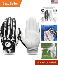 Colorful Golf Gloves Men with Ball Marker 1 Pack, Stylish Gloves with Durabl...
