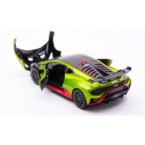 LAMBORGHINI HURACAN STO WITH SOUND GREEN 1:32 Rastar Auto Stradali Modellino Nuo - Immagine 2 di 3