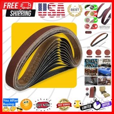 1x30 1 x 30 inch Sanding Belt Pack 1-Inch x 30-Inch,12 Pcs4 Each of 80 120 15...