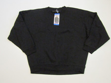 DKNY Crewneck Pullover Sweatshirt Black Large L Fleece NWT Womens