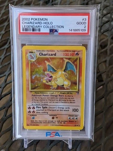 Pokemon Legendary Collection Charizard Holo  #3/110 PSA 2 GOOD