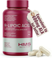 Stabilized R-Lipoic Acid 300 mg per Serving   Pure R Alpha Lipoic Acid R-ALA H