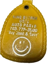 Vintage King George Virginia Used Auto Parts Automotive Car Supply Keychain