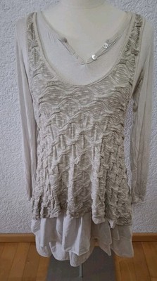 Romantisches Kleid 2-lagig  - ein Träumchen- beige natur sand Größe S/M 36/38