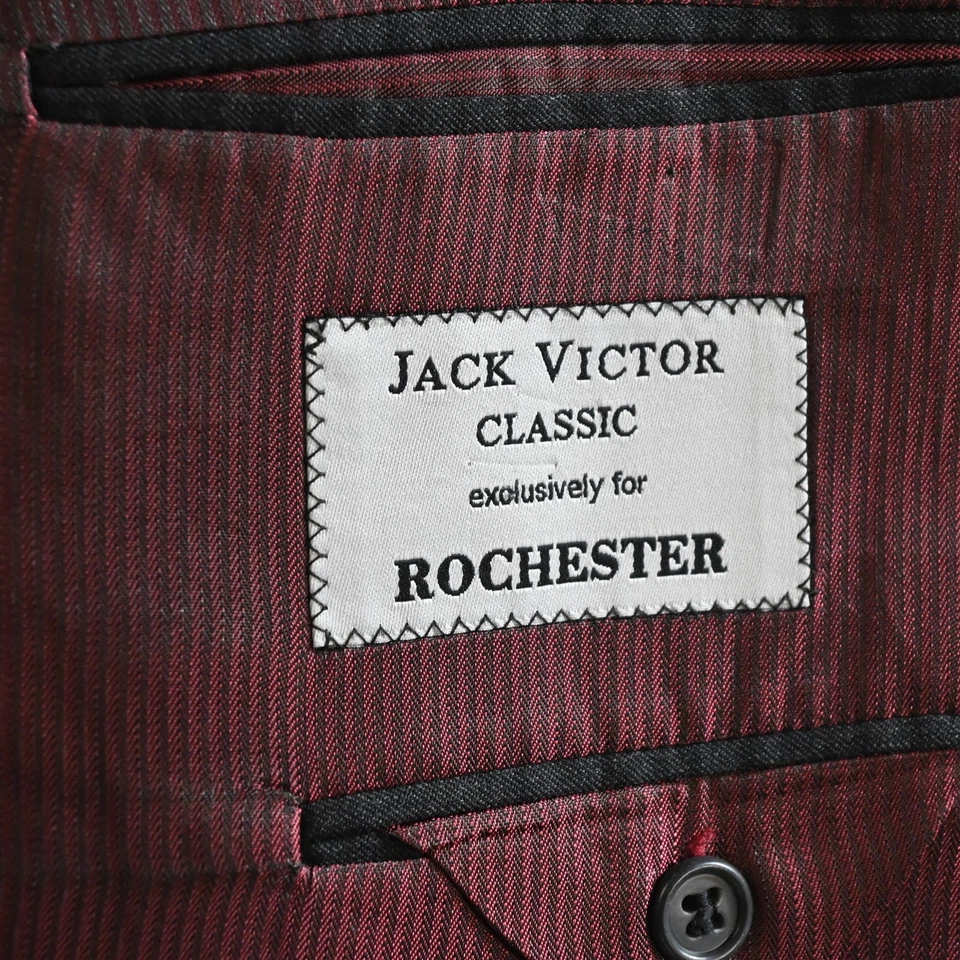 Jack Victor 56R 56x30 Gris 100% Lana Powell Hombres Chaqueta Pantalones Traje Foto 4 de 4