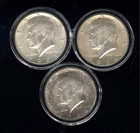 Lot of 3 1964 Kennedy Half Dollers 90% Silver