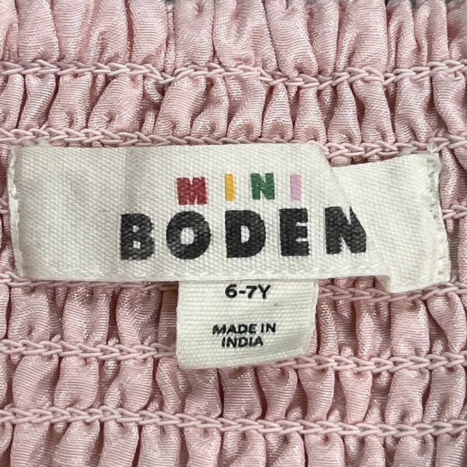 Vestido Boden Bordado Tul Tiza Rosa Flores 6-7 Años Niñas Forrado Nuevo Con Etiquetas Foto 4 de 4