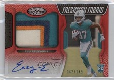 2022 Certified Freshman Fabric Signatures Mirror Red /149 Erik Ezukanma Auto nd3