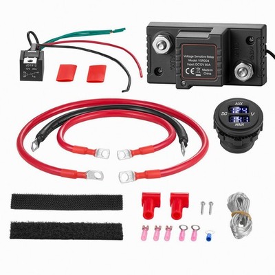 VSR 12/80 Dual Battery Isolator with Voltmeter LCD for ATV UTV