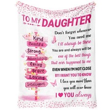 Daughter Birthday Inspirational Pink Throw Blanket Road Sign Design 50"x60"