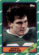 1986 TOPPS MICKEY SHULER NEW YORK JETS #102