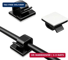 10 Pack Adhesive Cable Clips for Cord Management, Small Wire Holders for Desk Wa