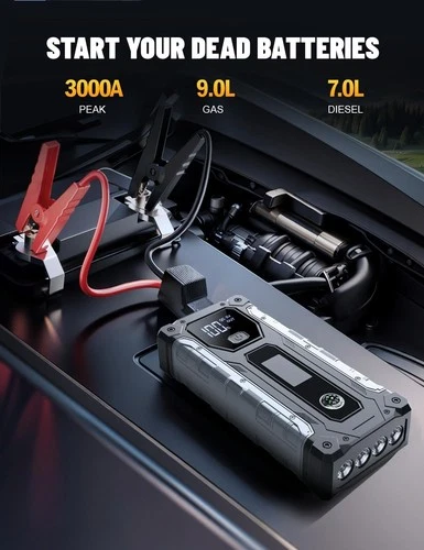 Car Jump Starter  4000A, Jump Starter Battery Pack for Up to10.0L Gas8.0L Diesel - Picture 14 of 15
