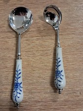 Friesisch Blau, Löffel, Edelstahl, Porzellangriff 2 Stück im Set, 20 €