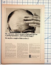 Vintage 1960s SBC Computer Programmer Ad IBM System/360 New York Ephemera