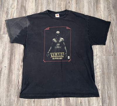 Vintage Y2K Vampire The Masquerade Bloodlines EB Games Promo T-Shirt XL Faded