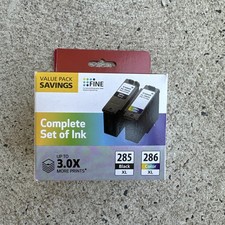 Canon 285XL Black/286XL Color Ink Cartridges Value Pack 3x More Prints New