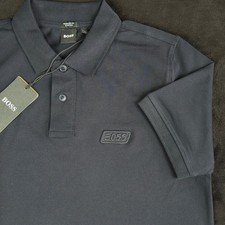 Boss Men s Stretch Cotton Polo Shirt Black Regular Fit Short Sleeve NWT Size M