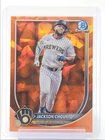 JACKSON CHOURIO 2025 BOWMAN CHROME SAPPHIRE ORANGE BREWERS /25 Q4060
