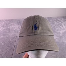 Polo Ralph Lauren Kids Youth Baseball Hat Gray Blue Pony Logo Adjustable Cap