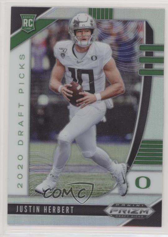 2020 Panini Prizm Draft Picks Rookies Silver Justin Herbert #102 Rookie RC o8g