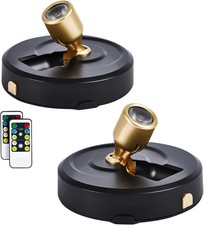 2-Pack Wireless LED Spotlight Battery Operated Picture Lights, Puck Lights