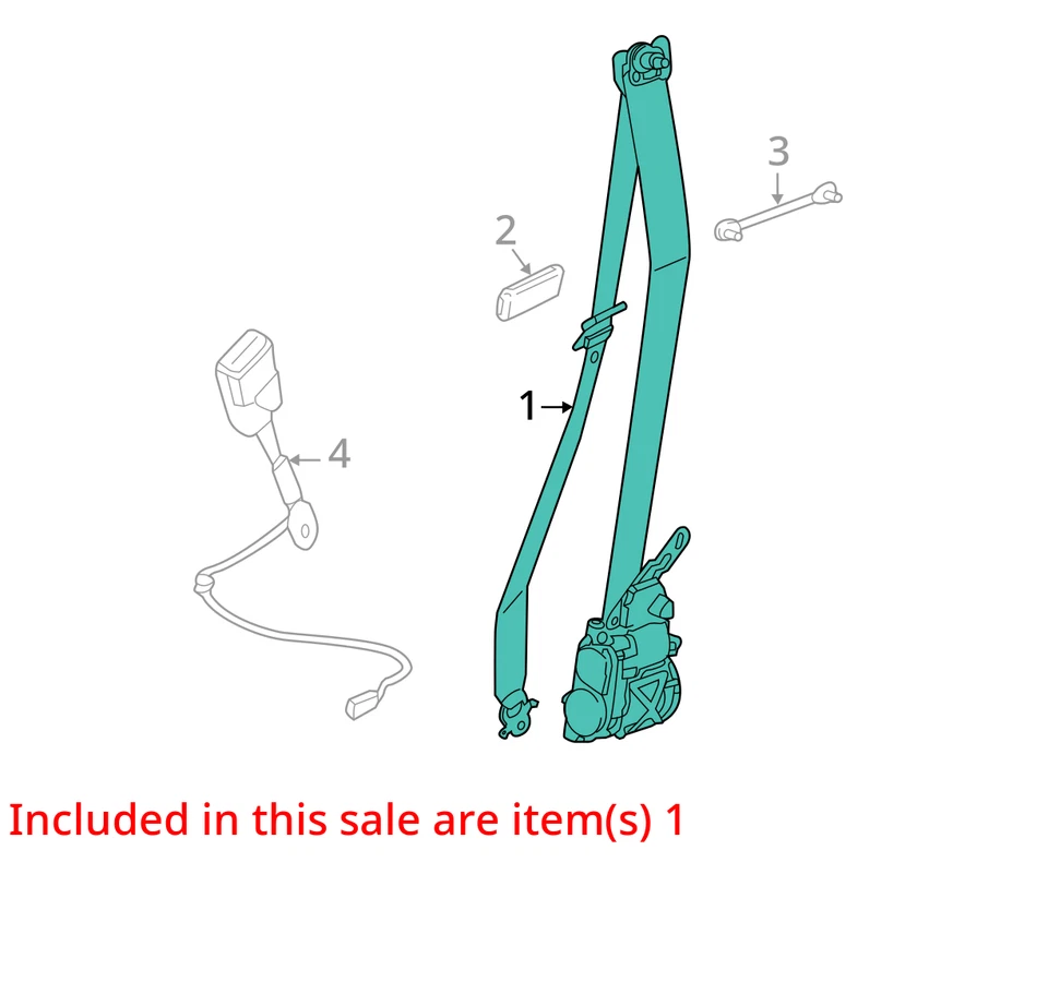 BMW M760I 2017 2018 2019 2020 montaje retractor cinturón de seguridad delantero derecho marrón OEM Foto 3 de 4